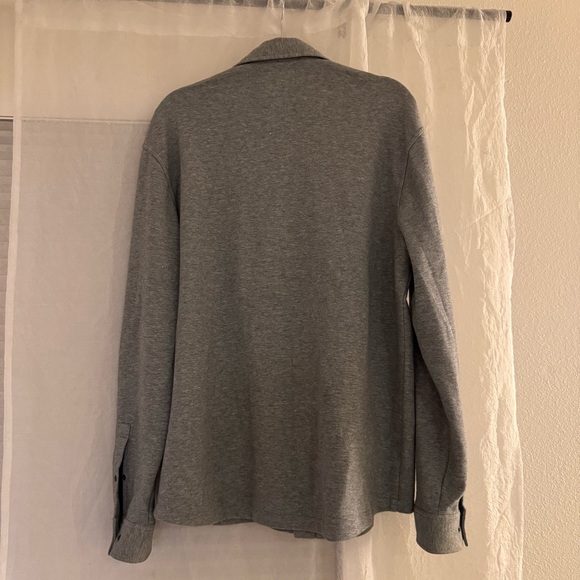 Express men’s collared button up shirt jacket | gray/black | Size L | New - Picture 2 of 11